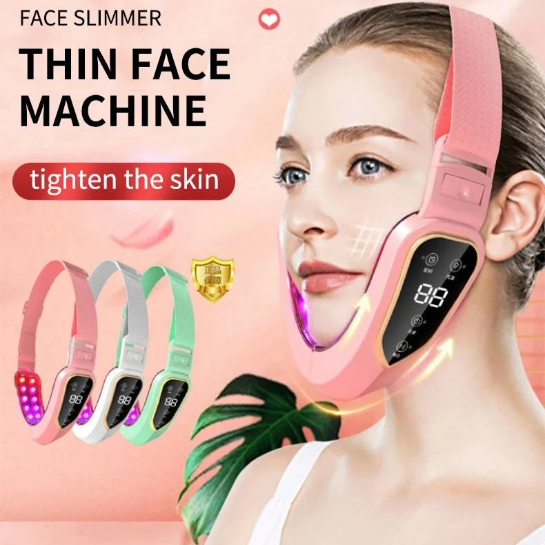 

LED Slimming Tool Lifting and Tightening Bandage Face Mask Massage Tool Chin V-shaped Facial Home Massager Beauty and Health
