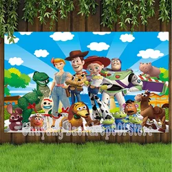 Disney Custom Toy Story Photography Backdrop Baby Shower Boys Happy Birthday Party Background Photocall Prop Decoration Banner