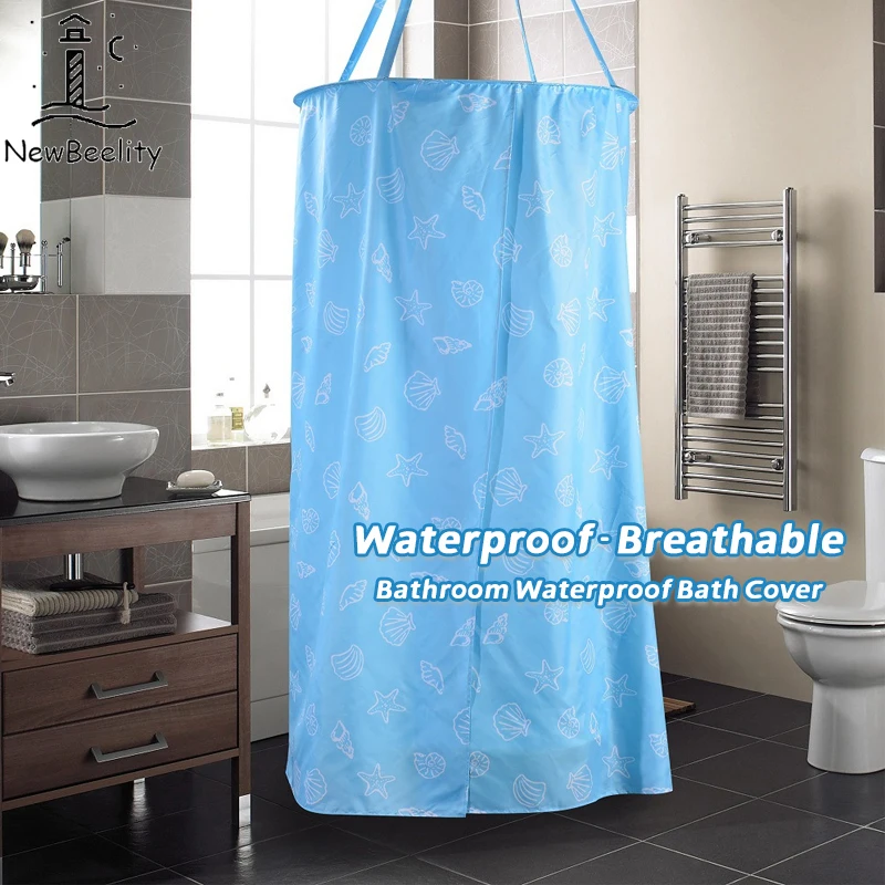 

Waterproof Bath Cover Thicken Zipper Bath Tent Winter Cold Protection Warm Portable Round Shower Curtain Adult Bathroom Curtains