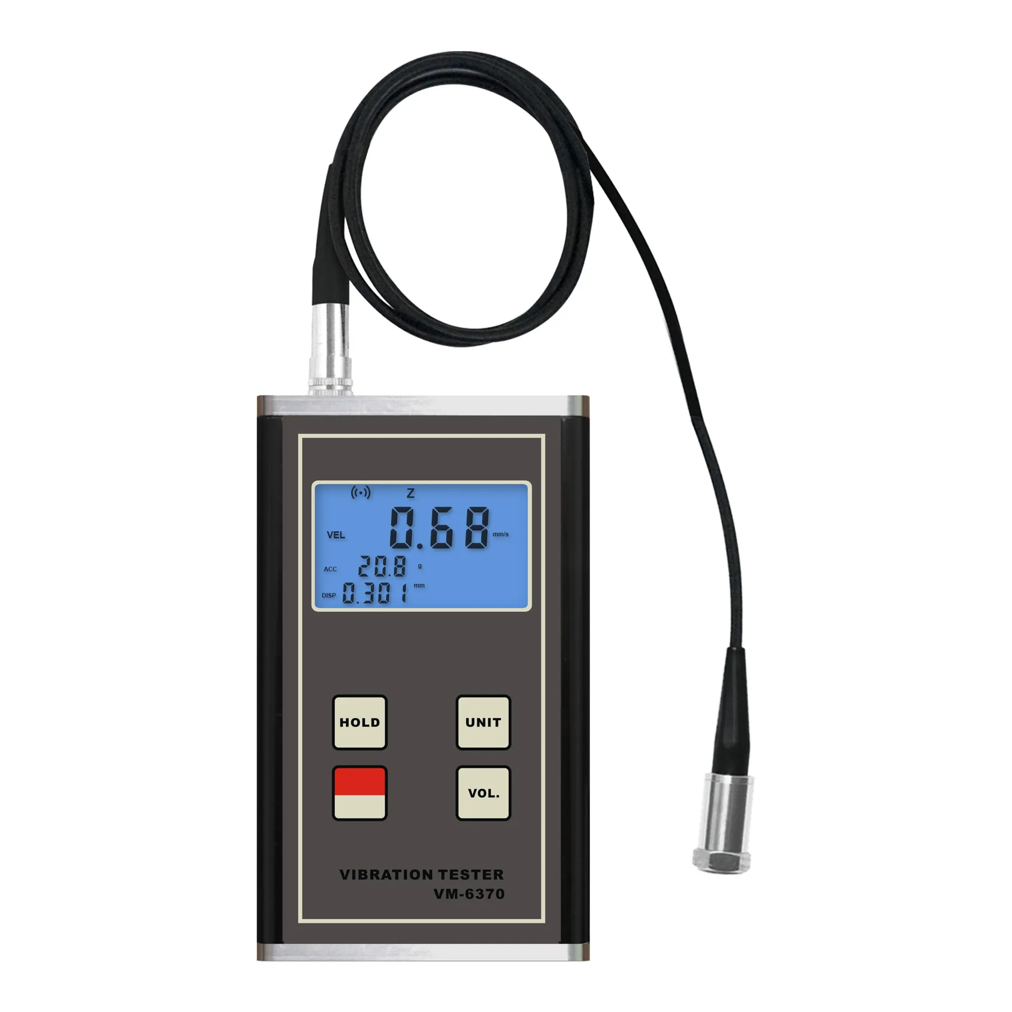 VM-6370 digital vibration measuring instrument Mechanical bearing speed vibration measuring instrument 10hz ~ 1K Hz