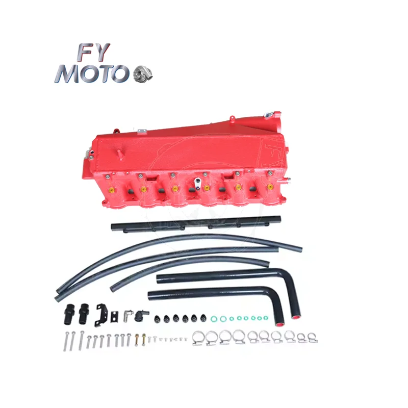 

CNC Billet End Tanks Red Gen 1 B58 Charge air Cooler Intake Manifold for BMW F22 M240I 340I 440I 16-19 with Core&accessories LB