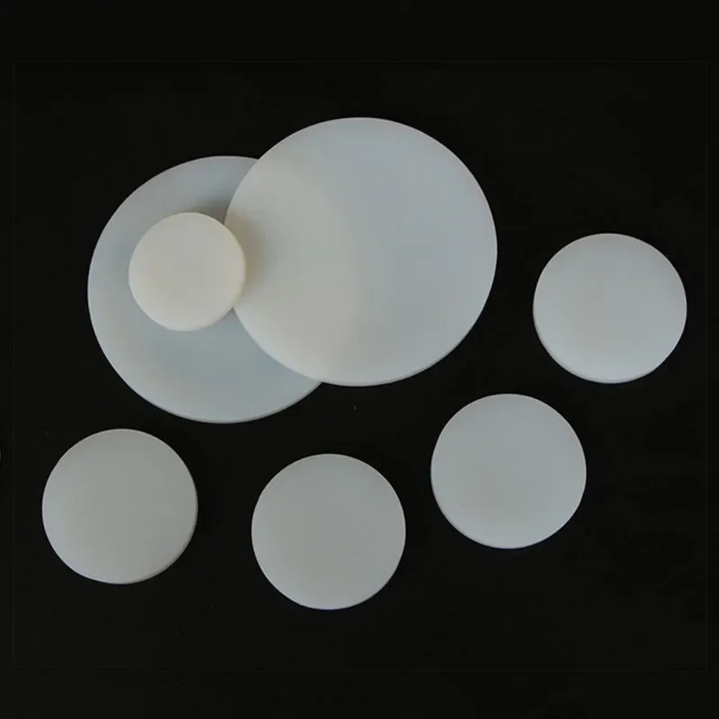 Round Silicone Rubber Sheet Seal Gasket White Solid Flat Pad Dia 5mm~150mm Thick 1/1.5/2/3/4/5/6/8/10mm