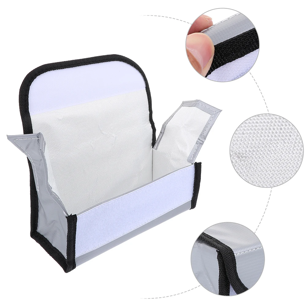 

2Pcs ExplosionProof Bag Storage Protector Charging Outer Pvc Fireproof Lightweight Safe MultiFunctional