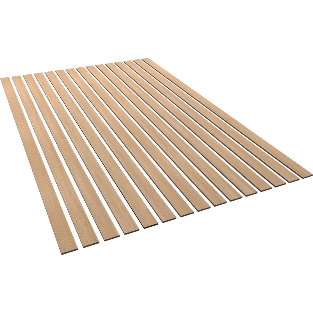 Ekena Millwork 94"H x 3/8"T Adjustable Wood Slat Wall Panel Kit w/ 3"W Slats, Hickory (contains 15 Slats)