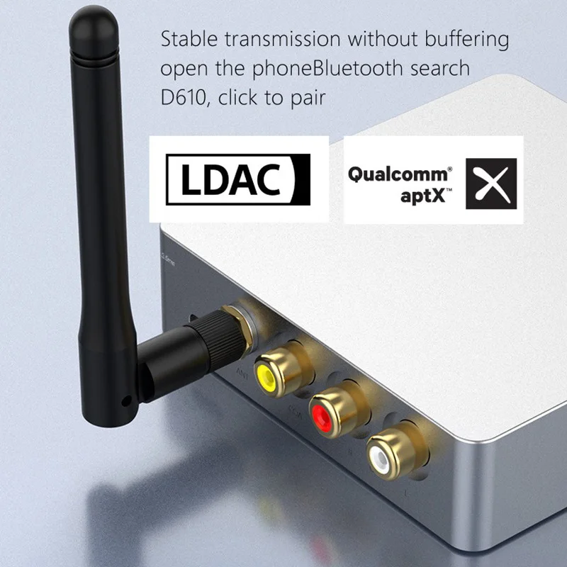 Decodificador de áudio hi-fi sem perdas receptor de áudio bluetooth qcc3084 bluetooth 5.4 ess9039q2m dac ldac formato saída coaxial digital