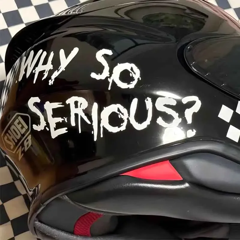 Why So Serious Joker Motorcycle Sticker Waterproof Decal Fit Motorbike Fuel Tank Racing Helmet Styling Accessory
