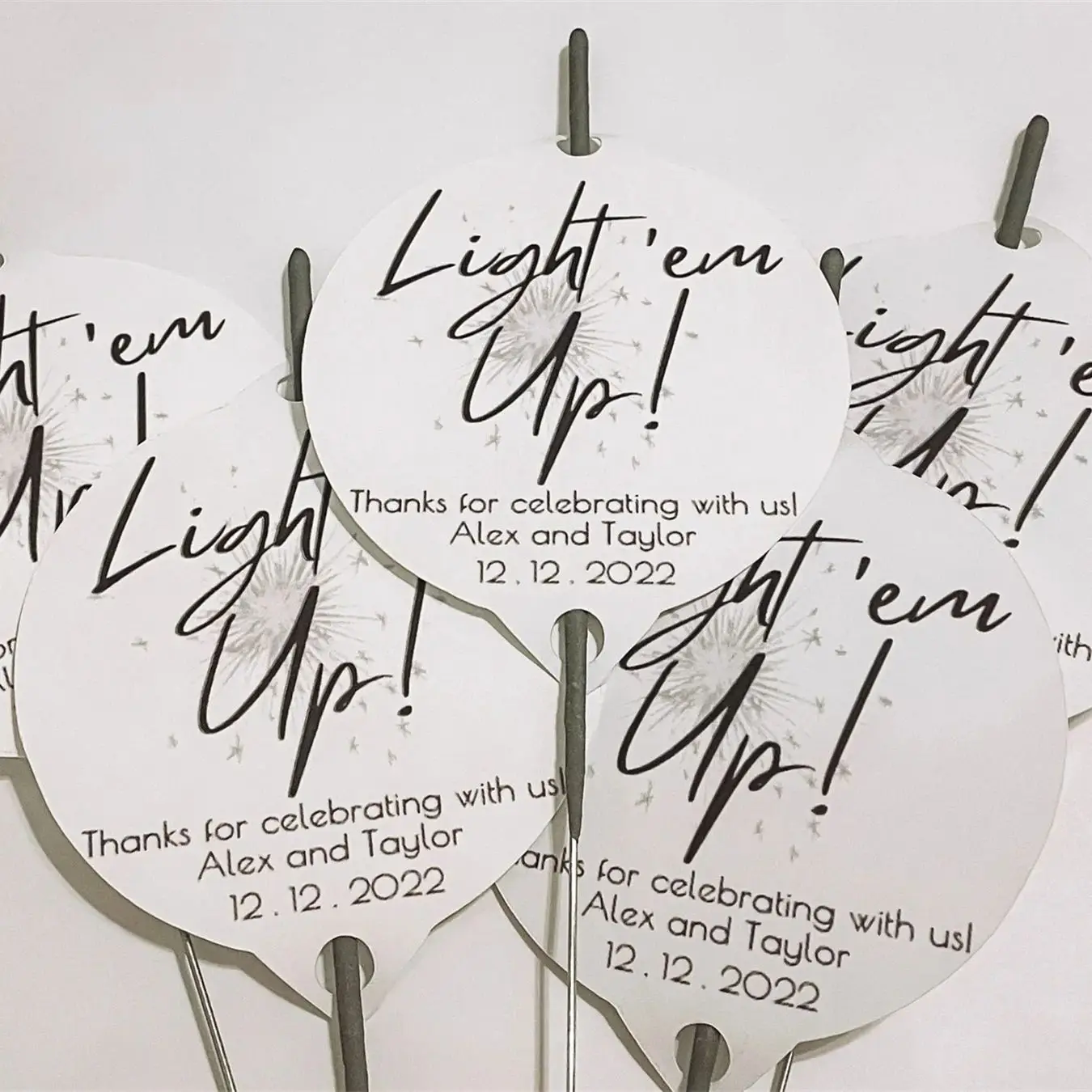 50 قطعة من علامات سباركلر للخروج الكبير للزفاف |   تضيء الليل |   علامات سباركلر لضيوف الزفاف |   هدايا الزفاف |   زفاف سباركل