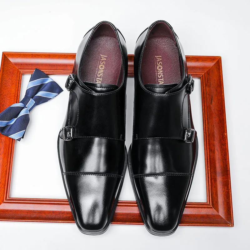Men's New British Shoes Large Size Three-joint Casual Genuine Business Gentleman British Style Leather Formal Men's Casual Shoes
