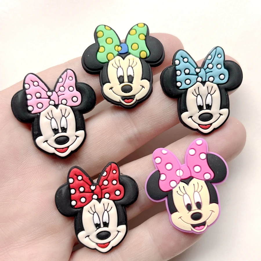 12 pieces of mixed Kawaii soft glue cartoon animal Mickey Mouse Flat back DIY crafts scrapbook hair knot centerpiece accessories