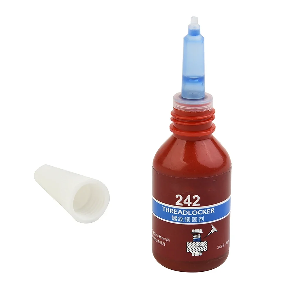 1pcs Brand New Threadlocker 242 Hand Tools 242 Blue Liquid Threadlocker Adhesive 10ml Fluorescent Medium Strength