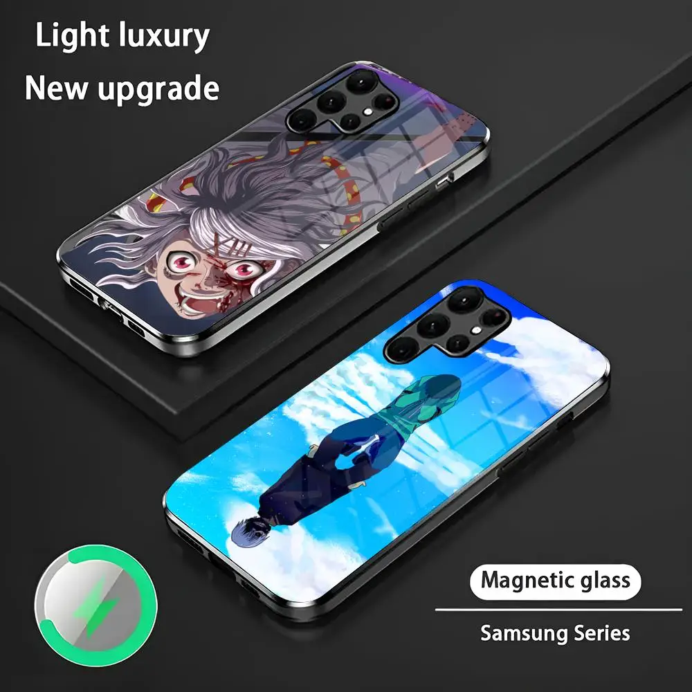 Kaneki Ken Juuzou Suzuya Tokyo Ghoul Phone Case For Samsung S24 S23 S22 S21 S20 Plus Ultra Note20 Glass Magnetic Phone Case