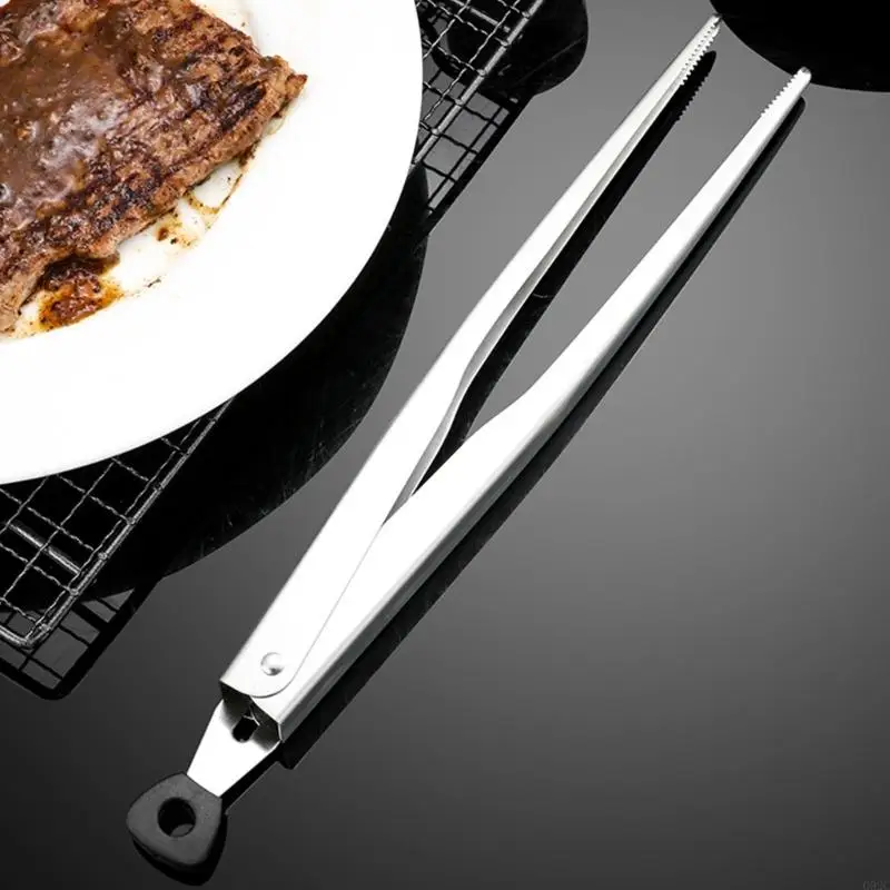 G92C Long 30cm Stainless Steel Kitchen Tongs Suitable For Camping And Home Cooking Needs