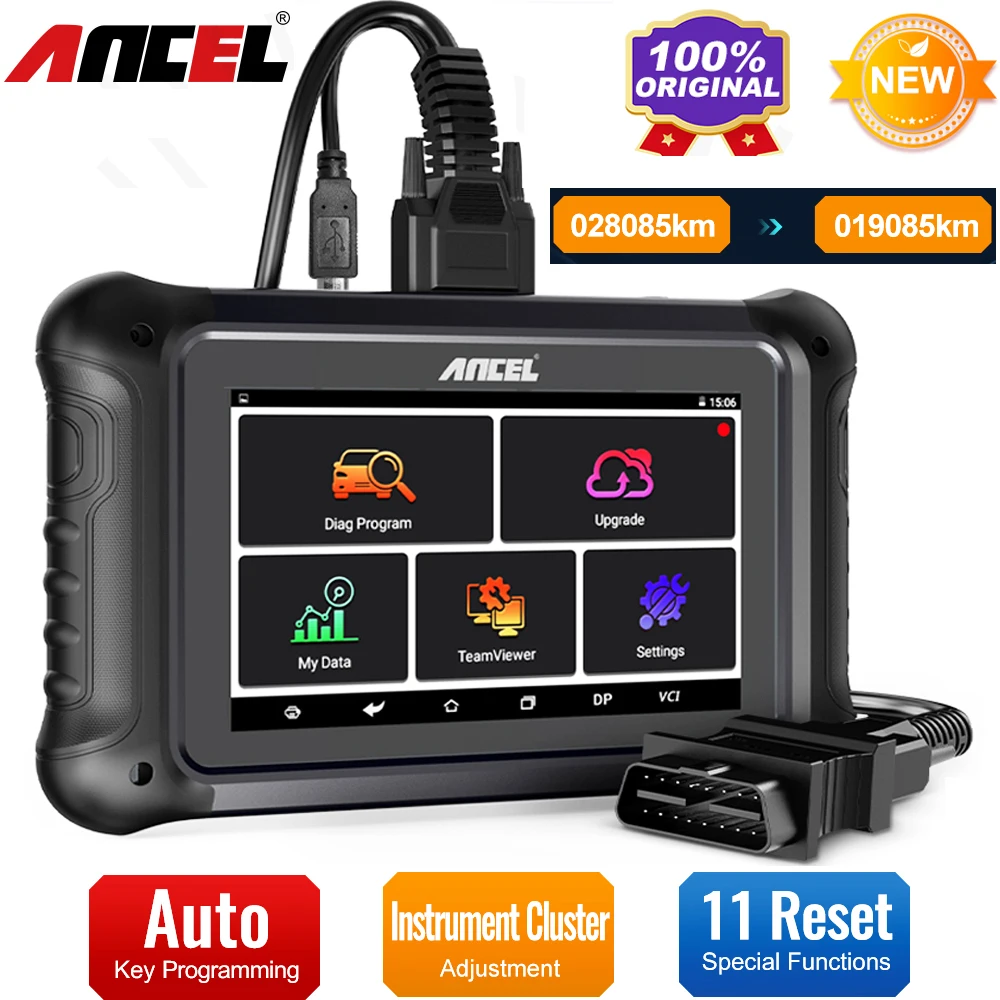 ANCEL DP500 M-ileage Correction For Car OBD2 Scanner Key Programmer EEPROM Chip Add Keys Change Instrument Cluster Calibriation