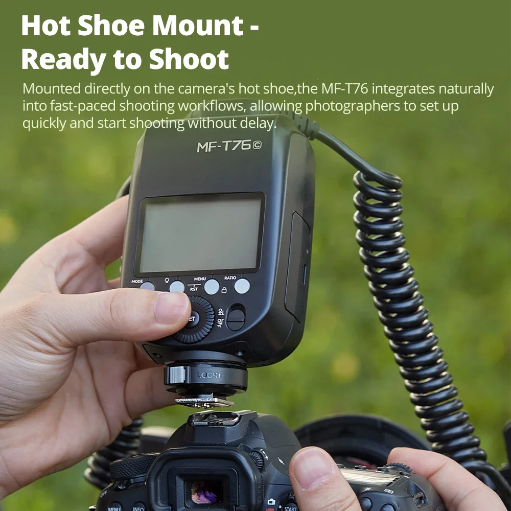 Godox MF-T76 TTL Macro Twin Flash Dual Head Speedlite HSS 1.2s Recycle Godox X System for Canon Nikon Sony