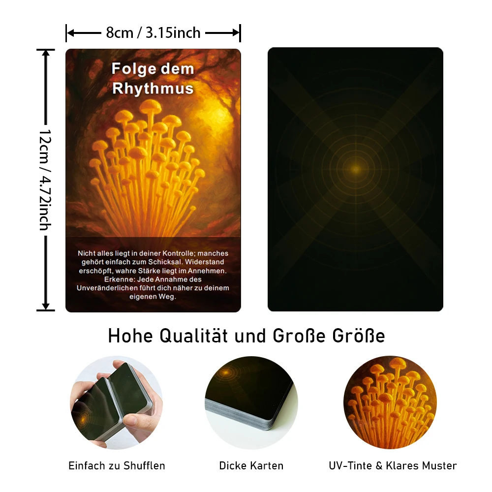 سطح أوراكل الألماني، بطاقات أوراكل الحكمة الفطرية، إجابات للنمو الشخصي والعلاقة، أداة التفكير، 12*8 سم، 48 بطاقة #2