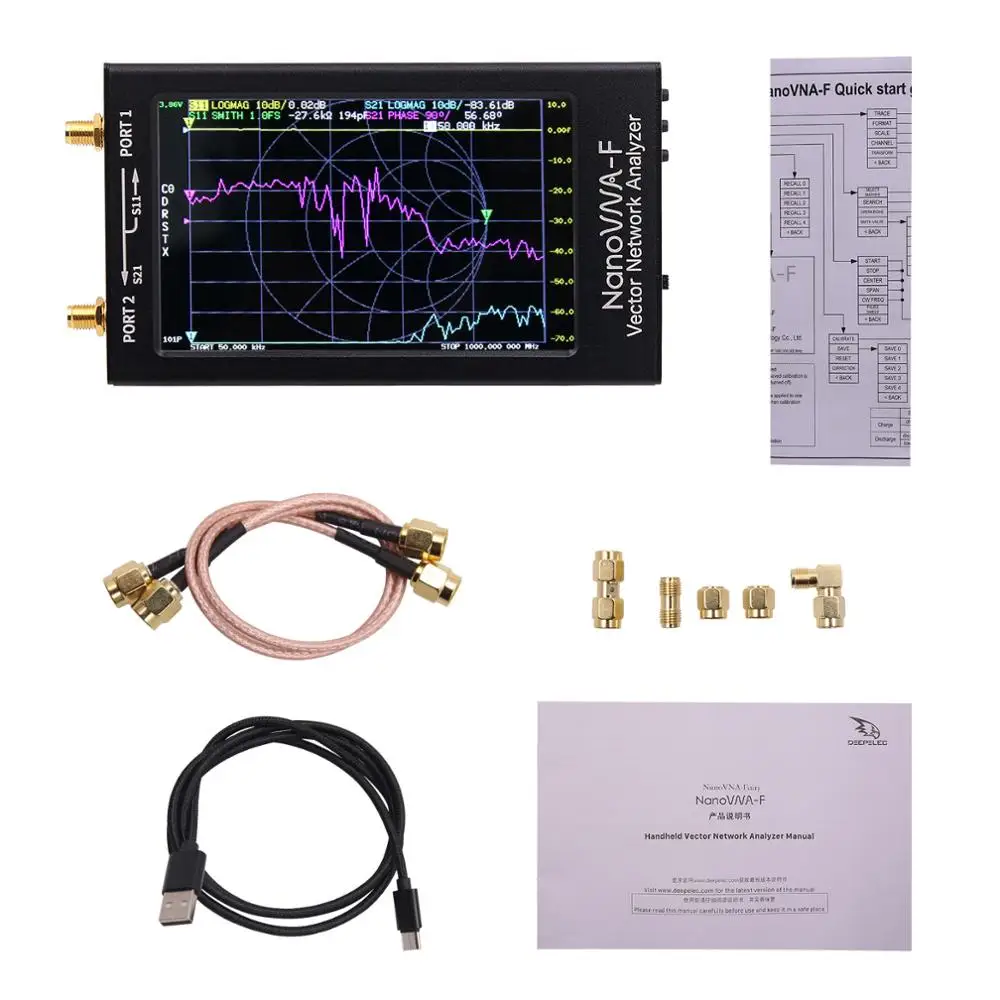 NanoVNA-F 10K-1500MHz Vector Network Analyzer With 4.3