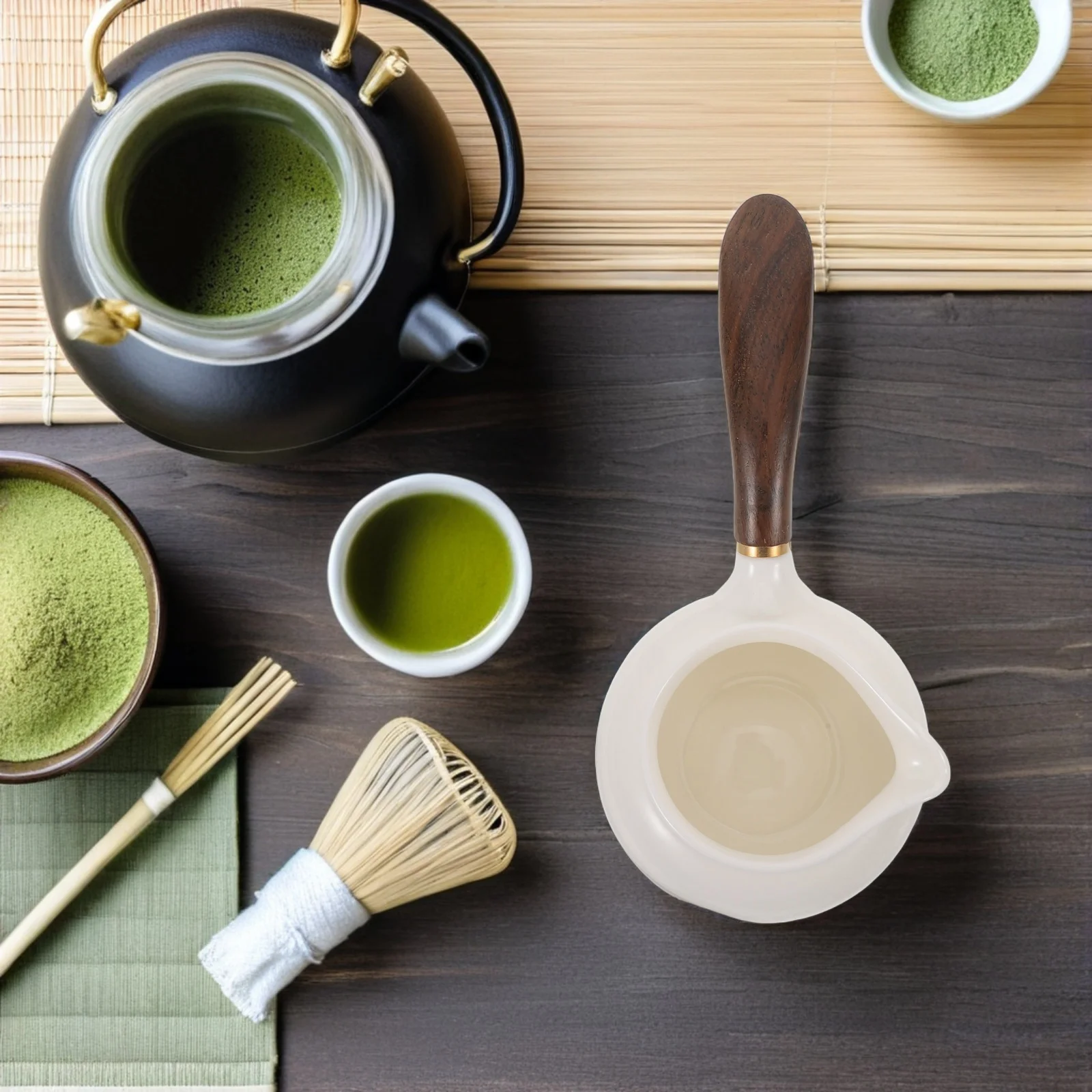 

Premium Solid Wood Handle Gongdao Cup Comfortable Grip Tea Pitcher Heat Resistant Ideal for Tea Brewing Gift and Personal Use