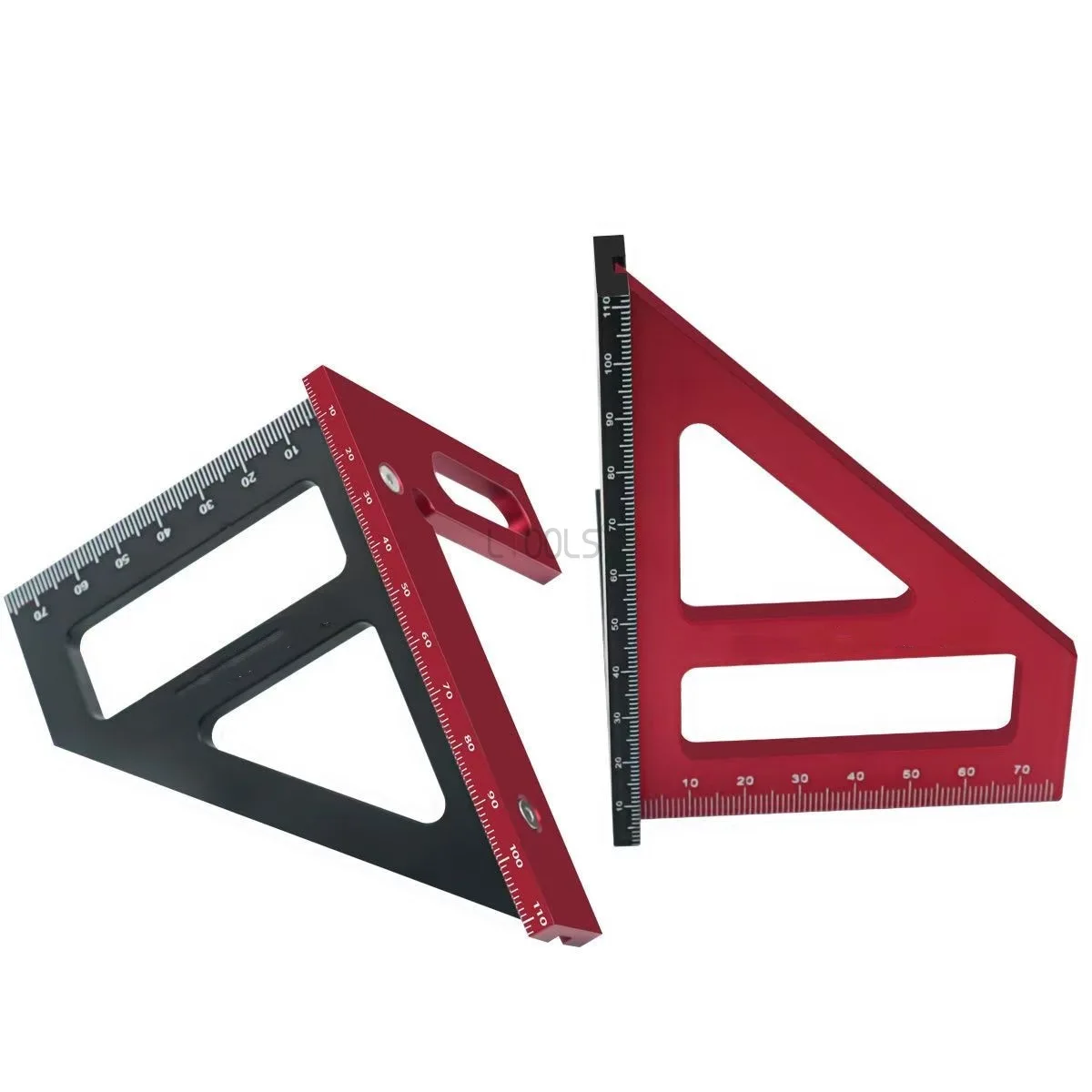 Dreieckslineal für die Holzbearbeitung, langlebiges Positionierungsmesslineal aus Aluminiumlegierung, präzise handgefertigte Layout-Markierungswerkzeuge mit Skala