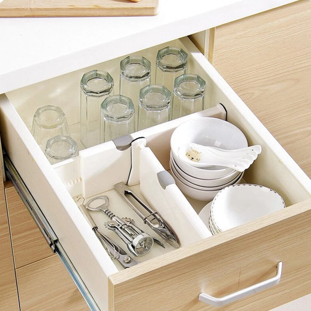 Retractable Drawer Divider Space-saving Expandable Divider Partitions Plate Wardrobe Closet Separator Dressers Drawer Organiser