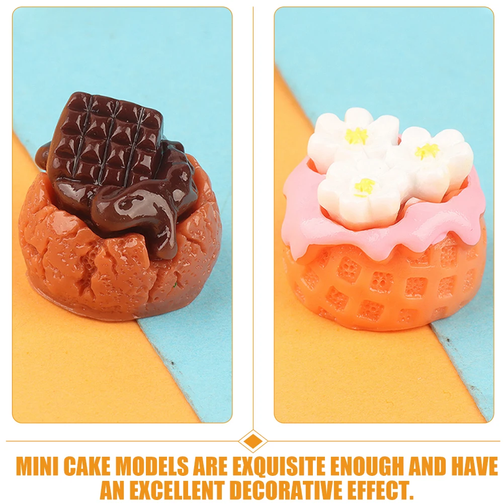 

15Pcs Mini Cake Miniature Dessert Mixed Style Home Decor Pretend Food Prop Mini House Accessories Miniature Cake