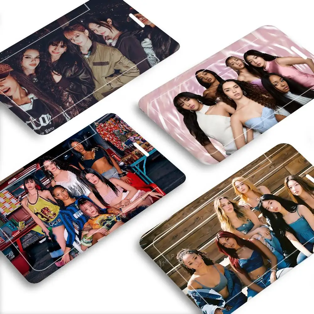 Popular Pop Group K-Katseye Work Card Case For Exhibition ID Card Lanyard Badge Card Holder Pass Card Set For Employee