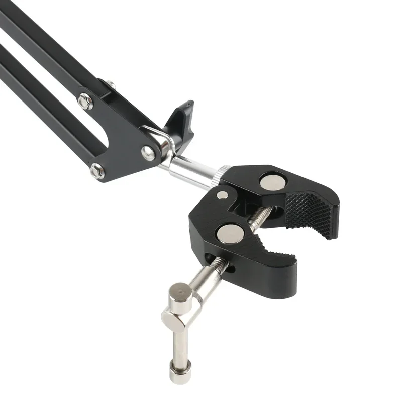 Tripod Table Boom Scissor Arm Stand Adjustable Clamping Clamp for Welding Repair Workpiece Fixation