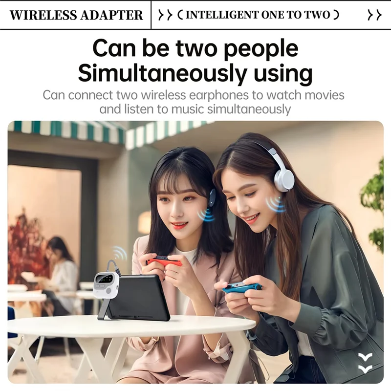 

-A95Z Audio Receiver Transmitter Wireless LED Display 5.4 3.5Mm AUX TF Card For Airplane TV PC Car