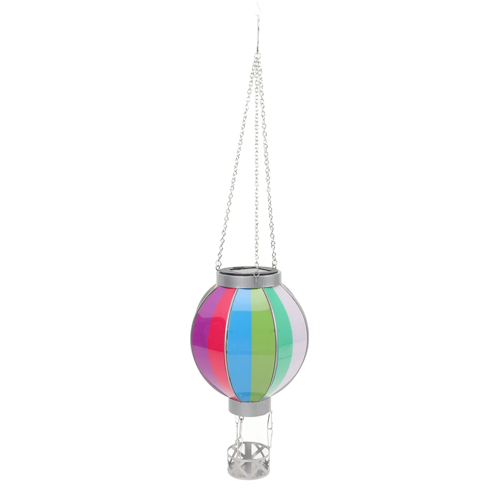 

Hot Air Balloon Solar Lantern with Candle Holder Decorative Solar Hot Air Balloon Flickering Flame Hanging Light for Garden Yard