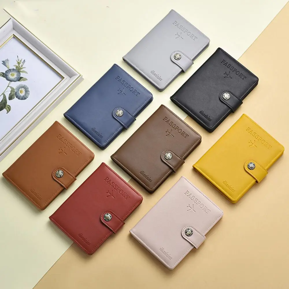 

PU Leather Passport Cover Travel Accessories Travel Wallet Passport Clip Airplane Check-in Passport Holder