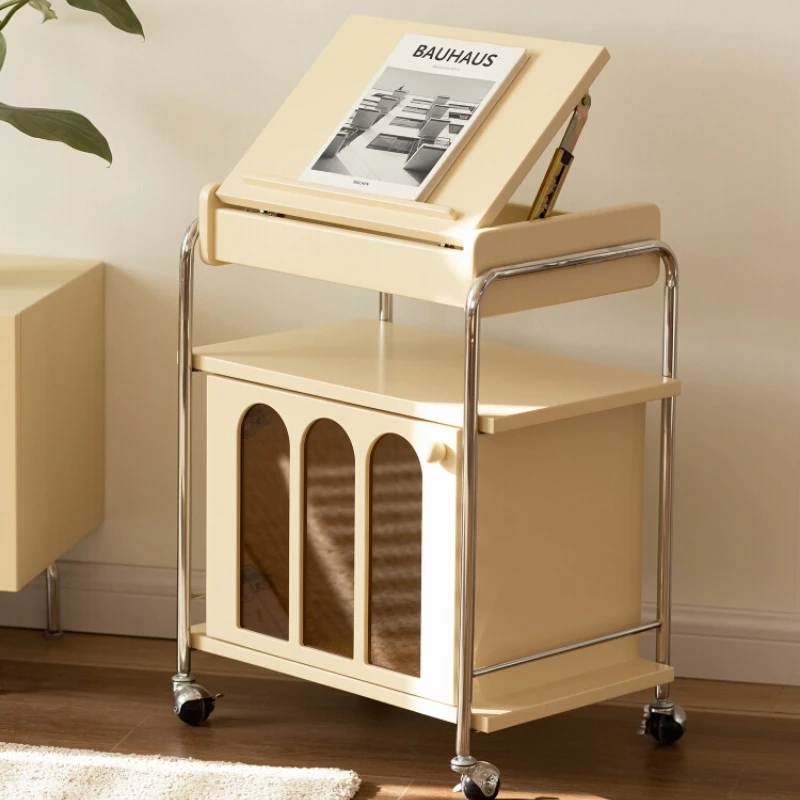 

Arch moving side few bedside movable side cabinet sofa solid wood side cabinet medieval cream wind