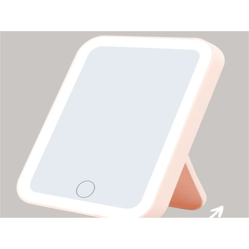 

1 шт. светодиодное зеркало для макияжа с сенсорным экраном, 3 света, портативное вертикальное складное зеркало для макияжа, зеркало для макияжа в общежитии, зеркало для макияжа