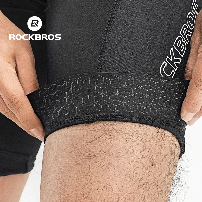 ROCKBROS Cycling Underwear Shorts Men Professional Sponge Pad Bike Shorts Shockproof with Pocket Anti-Slip Leg Grips Shorts