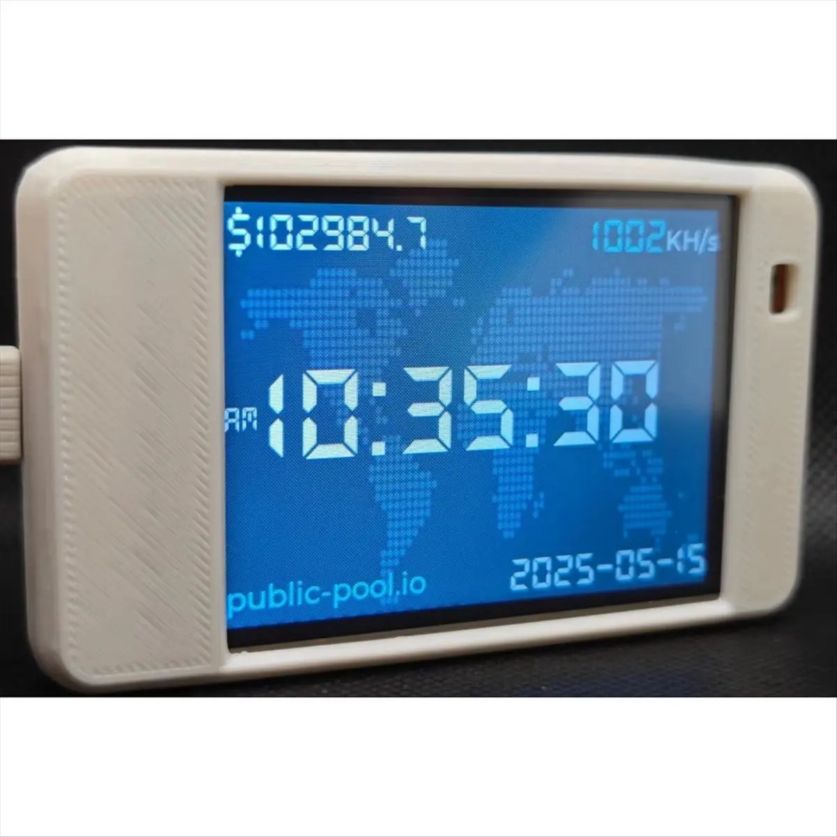 V2 Hashrate 1000KH/S BTC Miner ESP32 2.8 Inch Smart Display Bitcoin Solo Lottery ESP32-2432S028 Black