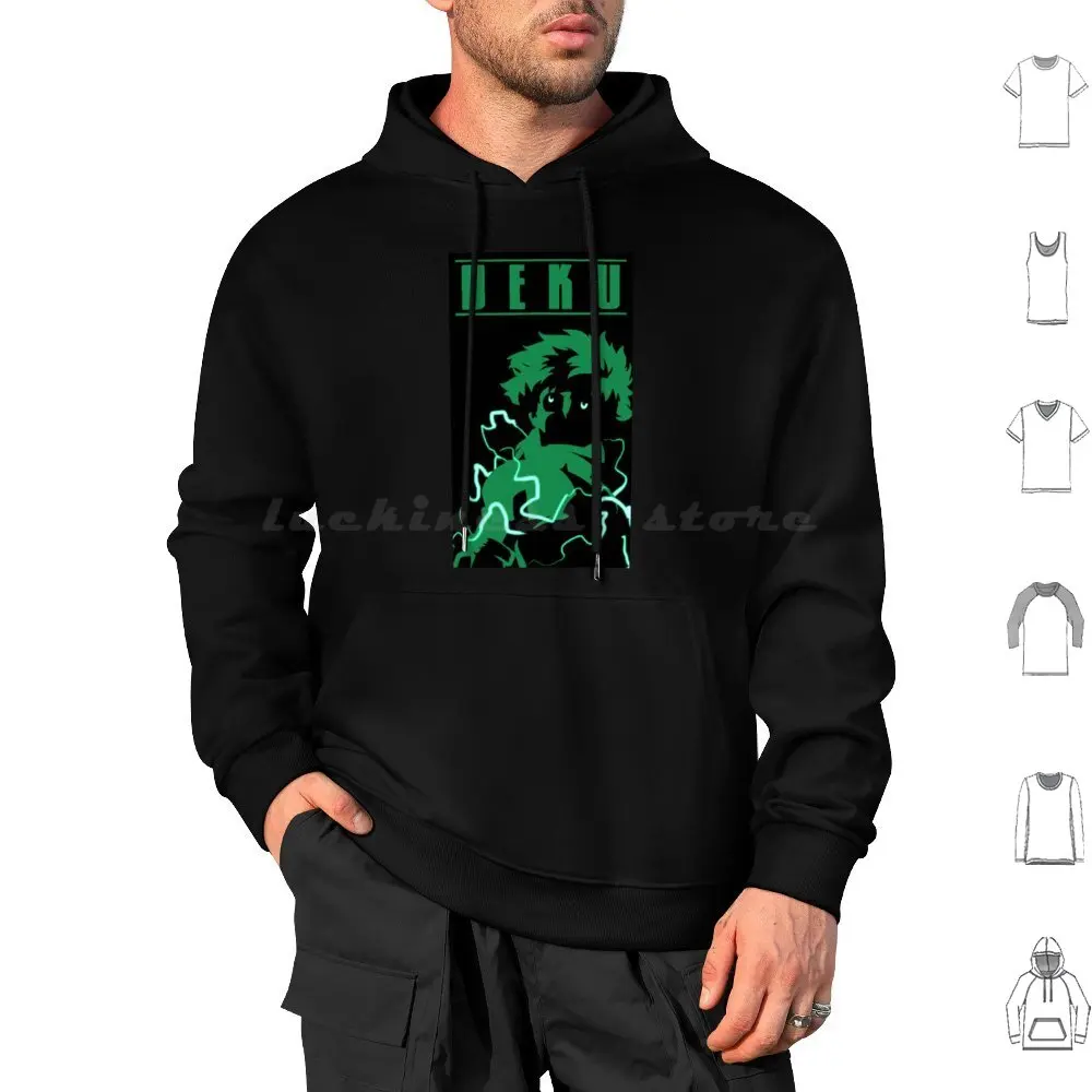 Deku-Hoodies Long Sleeve Boku No Hero Academia Bnha Mha Anime All Might Deku Bakugo Midoriya Bakugo Katsuki Bakugou