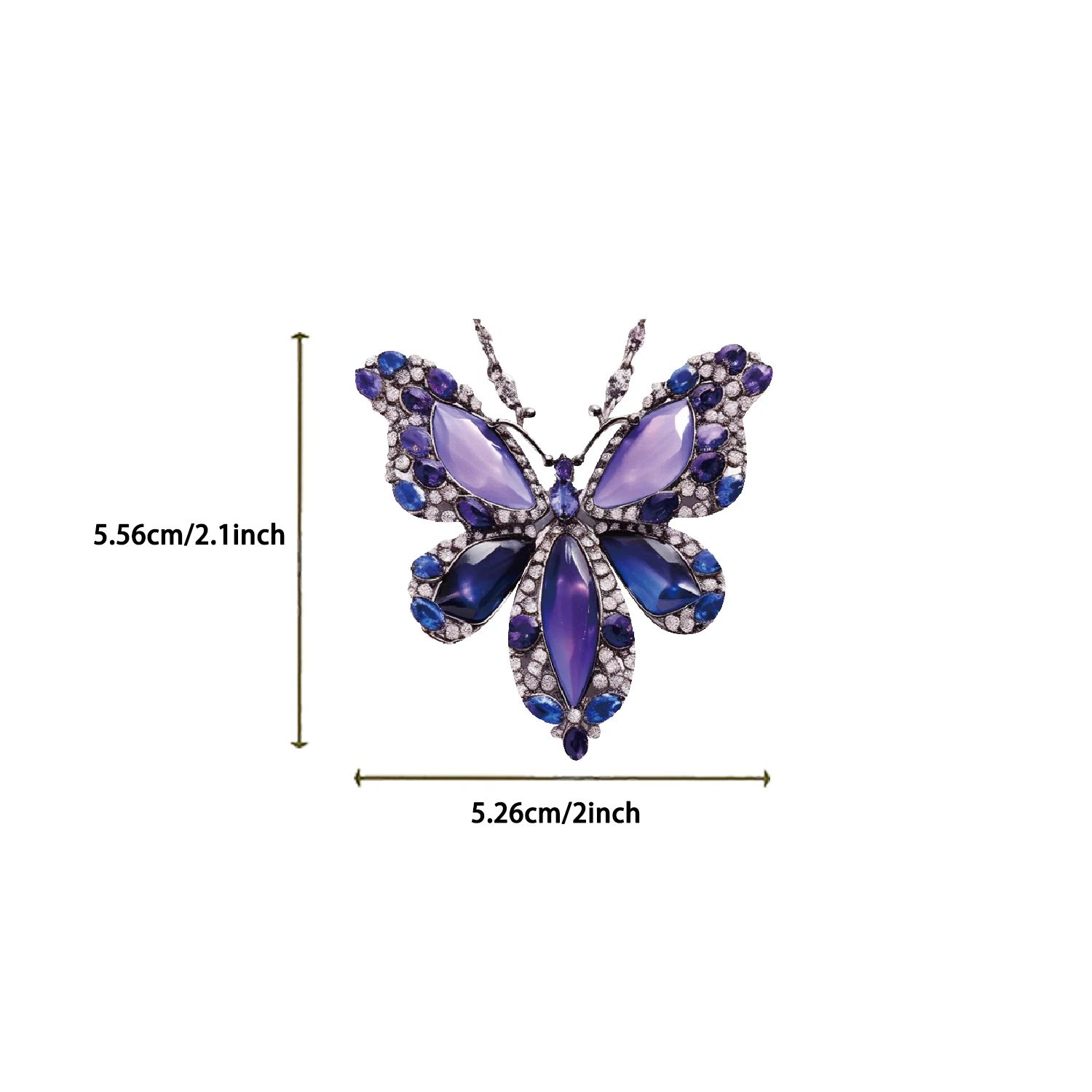 50pcs Butterfly Jewelry PET Stickers for Scrapbook, Laptop, Water Bottles, Phone, Car Decals Transparent Back to School