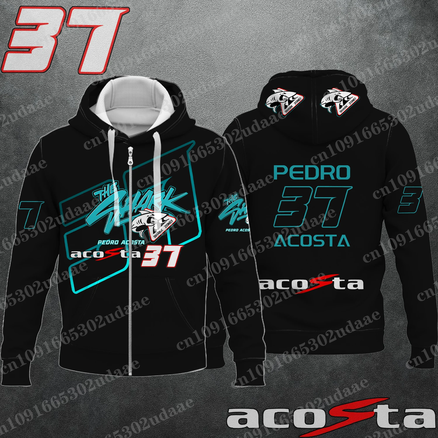 جديد 2024 دراجة نارية سباق 37 سائق بيدرو أكوستا الإبداعية هوديي لعشاق المسار الرياضي المتطرفين المشجعين هوديي