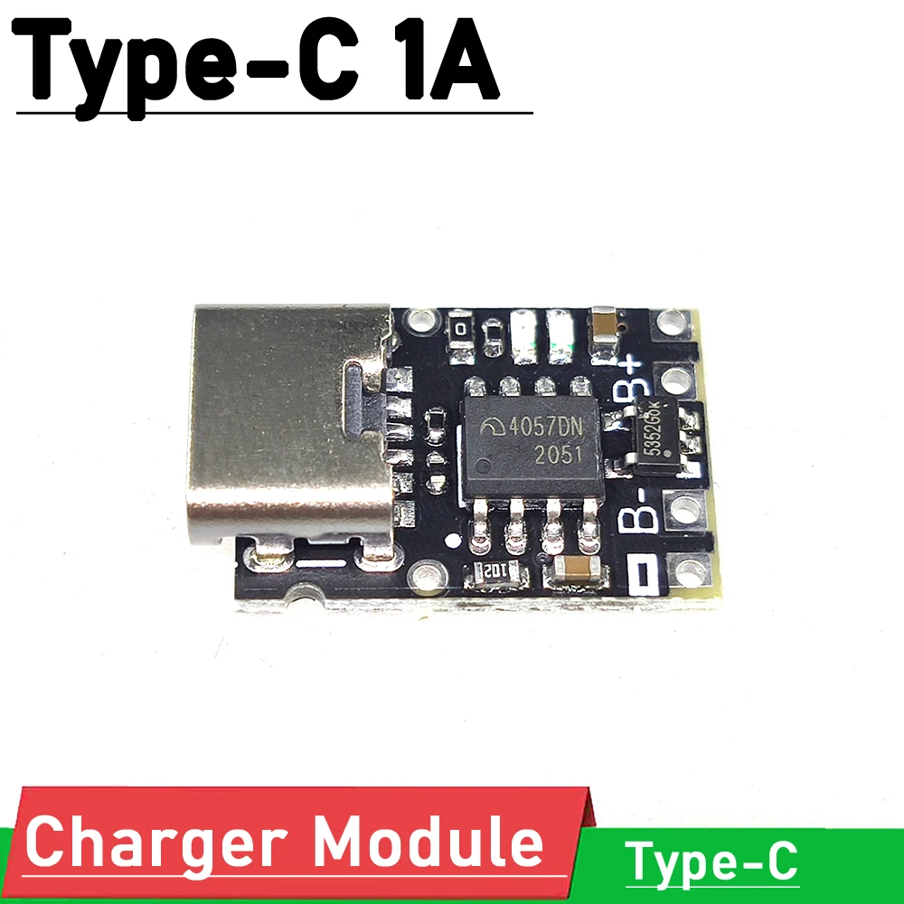 Type-C 1A 3.7V 1S Lithium Battery Charging board 4.2V Charger Module With Protection MINI FOR 18650 Li-ion batteries