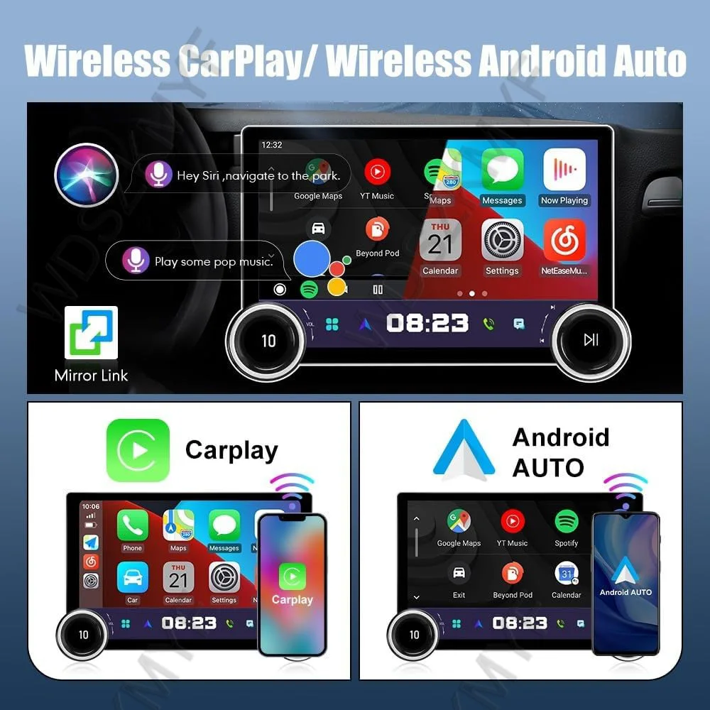 2025 New 10.1 inch Diamond 2K Car Radio 2Din Multimedia Player Double Knob Carplay Android Auto GPS Car Audio Smart car system