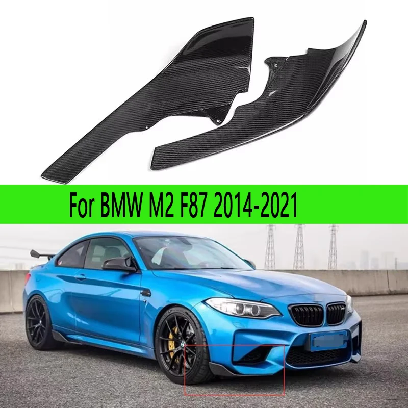 

For BMW M2 F87 2014-2021 Carbon Fiber wrap angle Car Front Bumper Splitter Corner Trim Cover Front Chin upgraded body kit