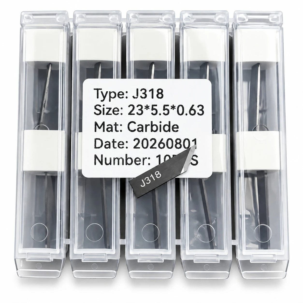 10PCS J318 Carbide Oscillating Knife Blade for CNC Digital Cutting Machine Vibration Cutter Replacement Cutting Tools