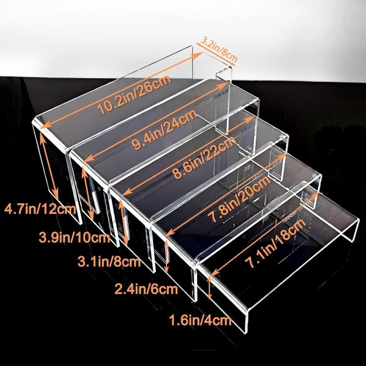 5 stuks acryl displaystandaard parfumorganisator voor vitrine bruiloft tafelblad