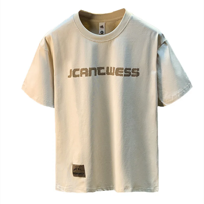 Retro nostalgiczna koszulka męska, luźna, modna, swobodna, letnia cienka, fajna, oddychająca, modna koszulka z krótkim rękawem