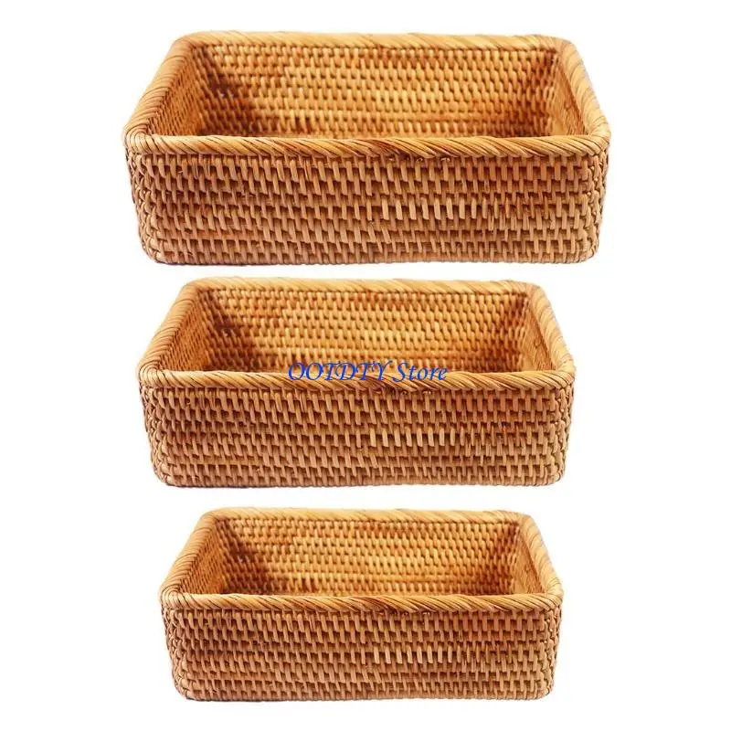 

367A Weaved Rattan Kitchen Storage Hamper Party Bread Vegetables Storage Hamper