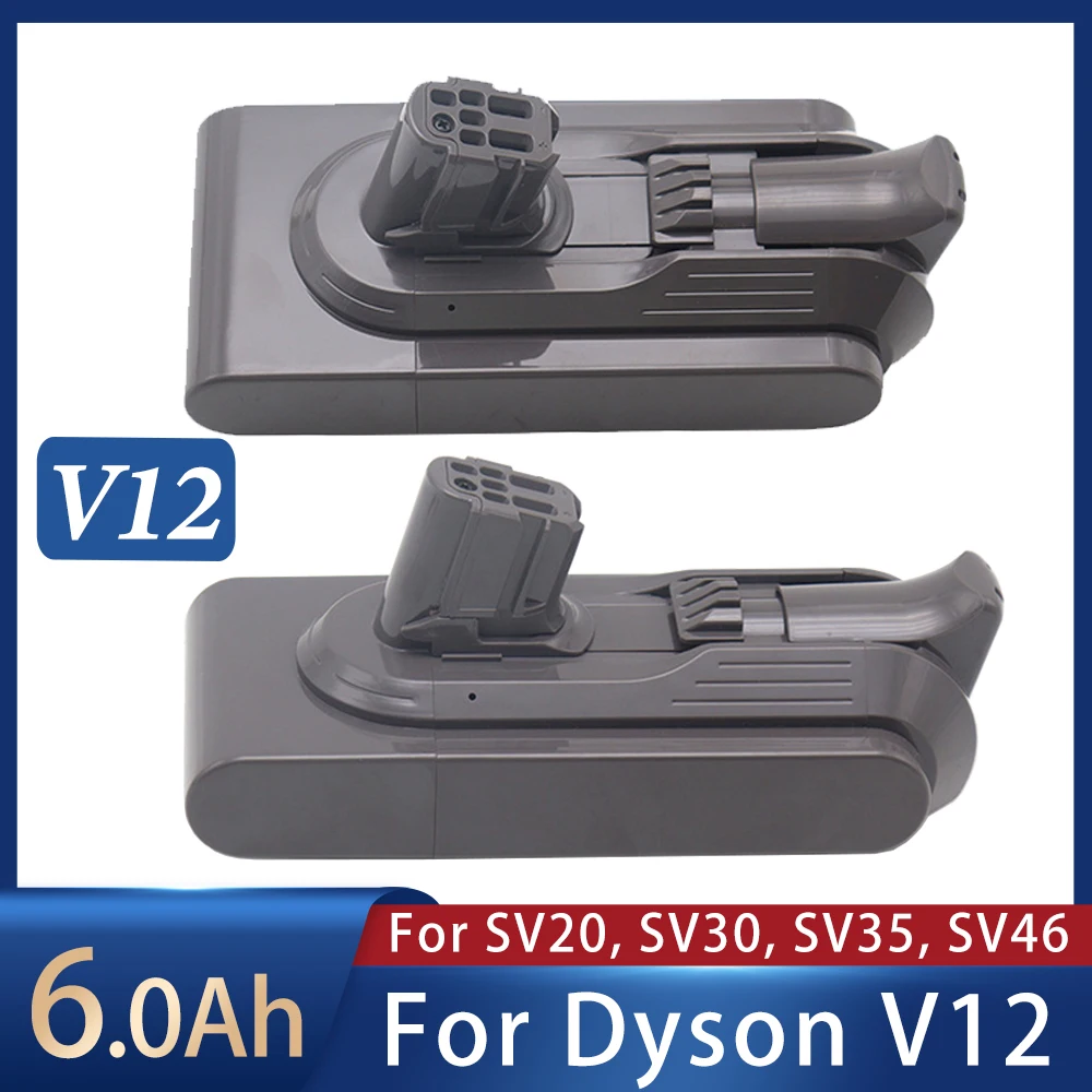 La più recente batteria per Dyson V12 rileva i modelli compatibili senza fili sottili SV20, SV30, SV35, SV46 aspirapolvere 25.5V 6000mAh