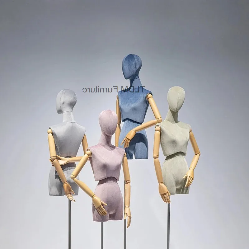Body Korean Female High-end Twist Clothing Upper Store Colored Mannequin Waist Prop Display Stand Garment Sewing Supplies FYMQ
