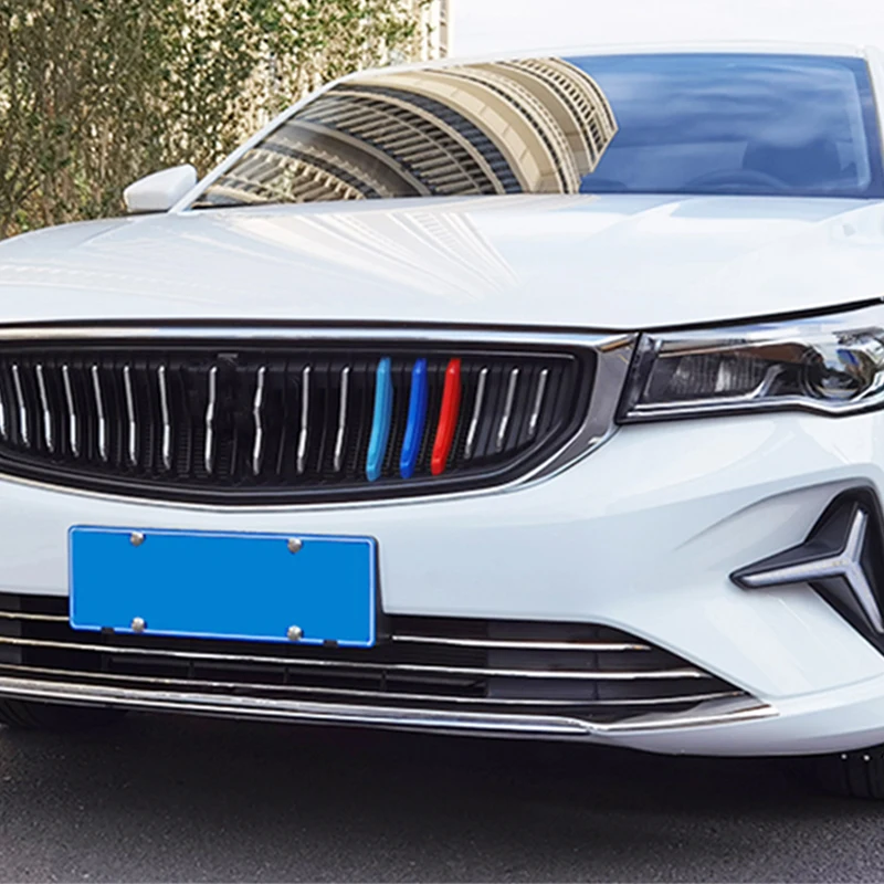 For Geely Emgrand 2021 2022 2023 2024 Tri color grille Decorative frame stickers Automotive exterior modification