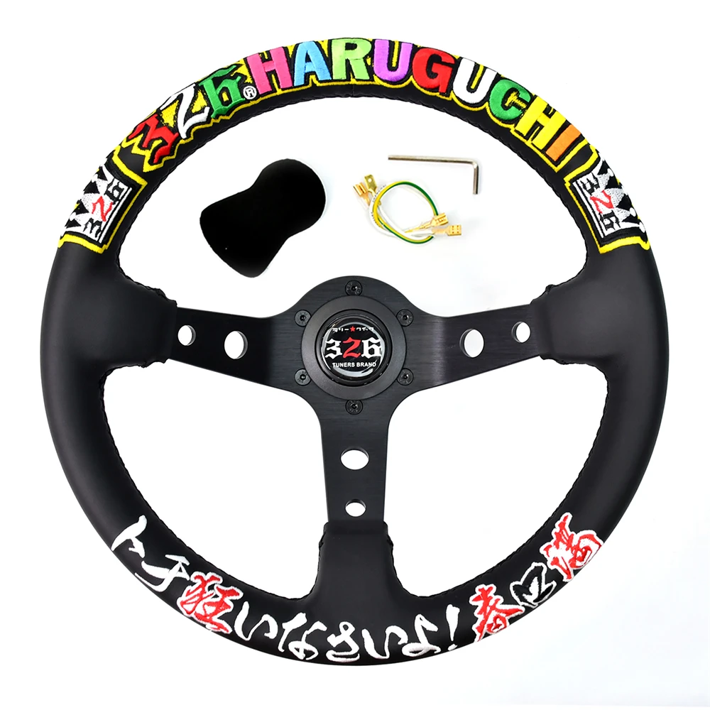 326 Quick Release Replacement Steering Customized Colorful Embroidered Wheel Modified Steering Wheel 6