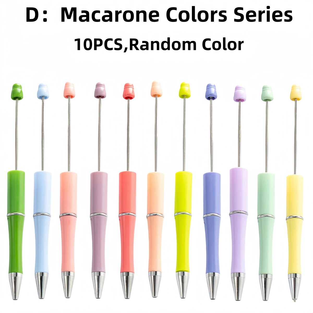 10PCS/20PCS/50PCS new plastic material black ink bead ballpoint pen,designated creative series (random color),perfect for DIY