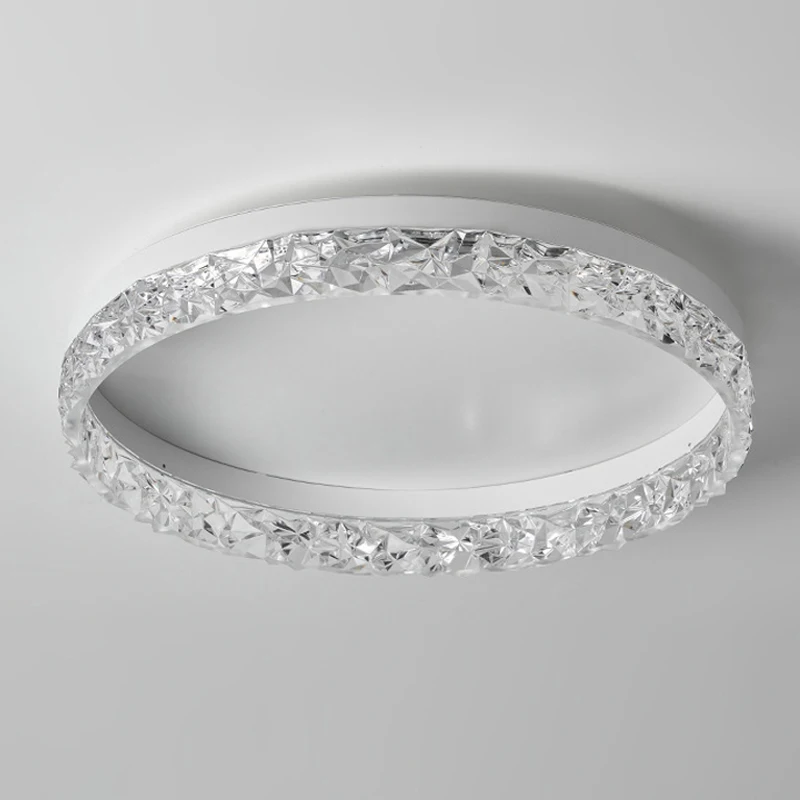 Modern Luxury Style LED Ceiling Light For Living Room Bedroom Dining Room Pale Gold Luster Lamp Round Ring Design Chandelier