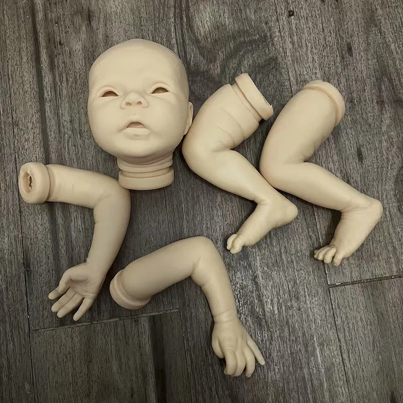 New Arrival 19Inch Amayven Reborn Doll Kit Unfinished Unpainted Blank DIY Doll Parts Cloth Body Random Eyes Collectible Art Doll